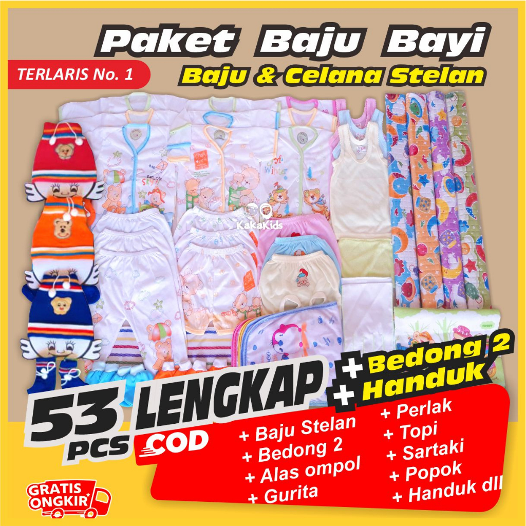 Baju Bayi Set New Born Paket Lahiran Murah Isi Lengkap, Kado Lahiran &amp; Perlengkapan Bayi Lahir