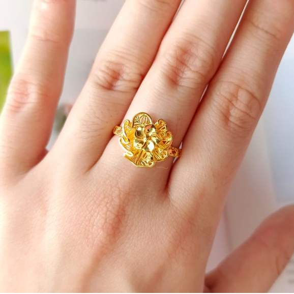 Cincin Emas asli kadar 37,5% model kendari fushion ubs gold cincin edelweiss