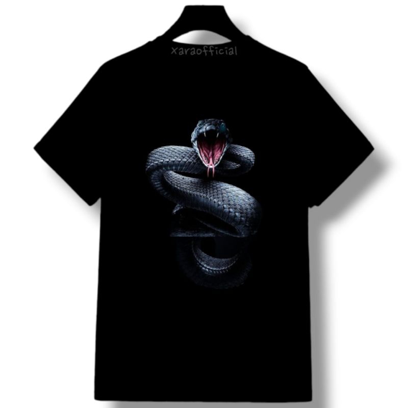 Kaos Polos Print DTF Snake / Kaos Lengan Pendek Premium / Kaos Casual / Kaos Unisex / Baju Polos Dtf / Baju pecinta Reptil / Bisa COD