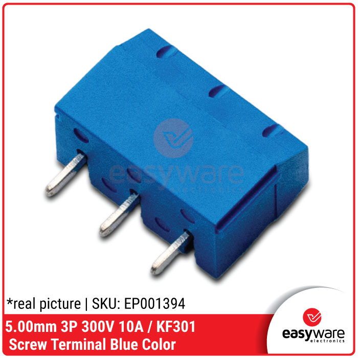 Screw Terminal 3P 5mm pitch like KF301 3 pin 300V 10A Terminal Block