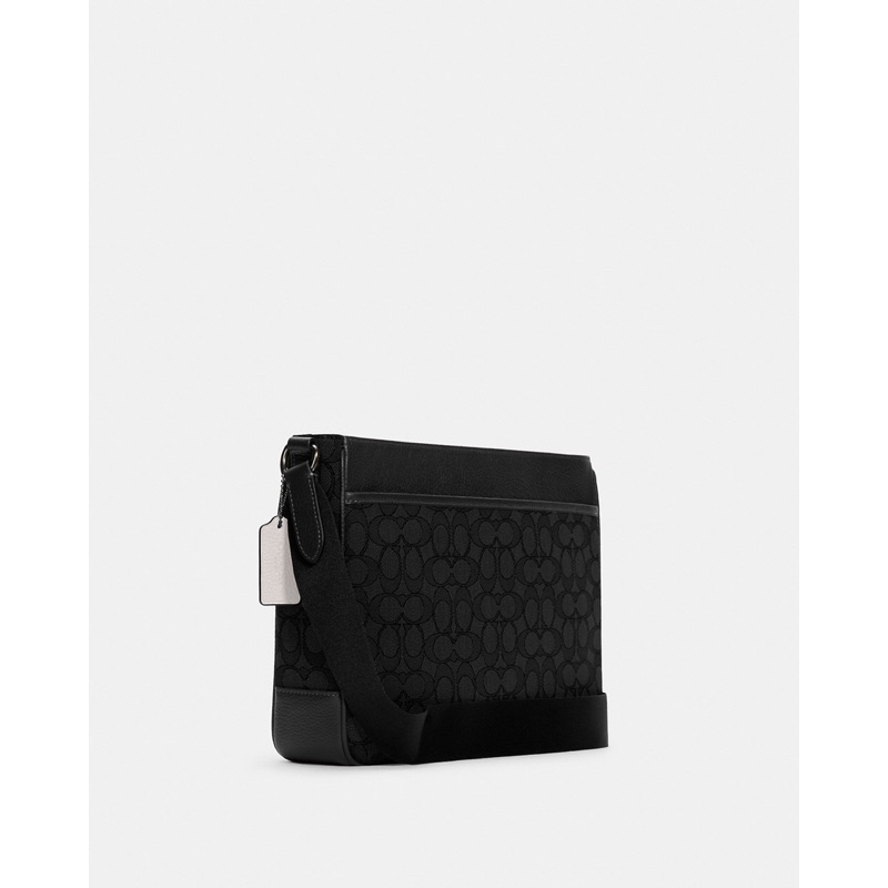 Coach Thompson Crossbody In Signature Jacquard With Varsity Stripe (C 5291)