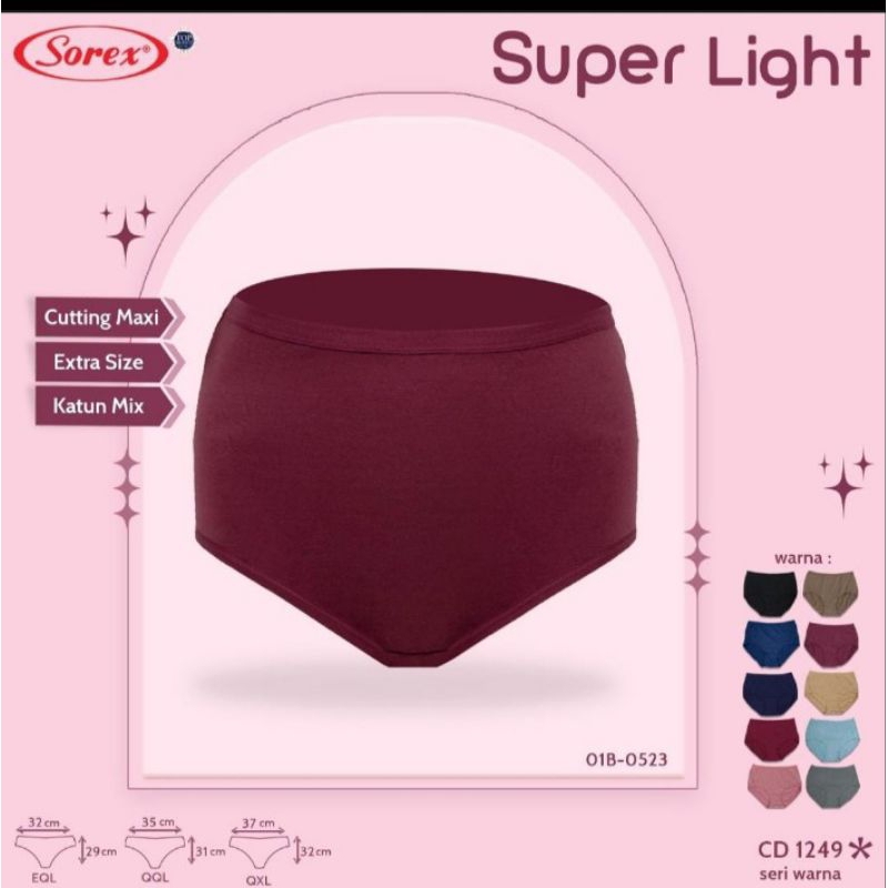 Celana dalam wanita jumbo Sorex 1249 EQL QQL QXL super light