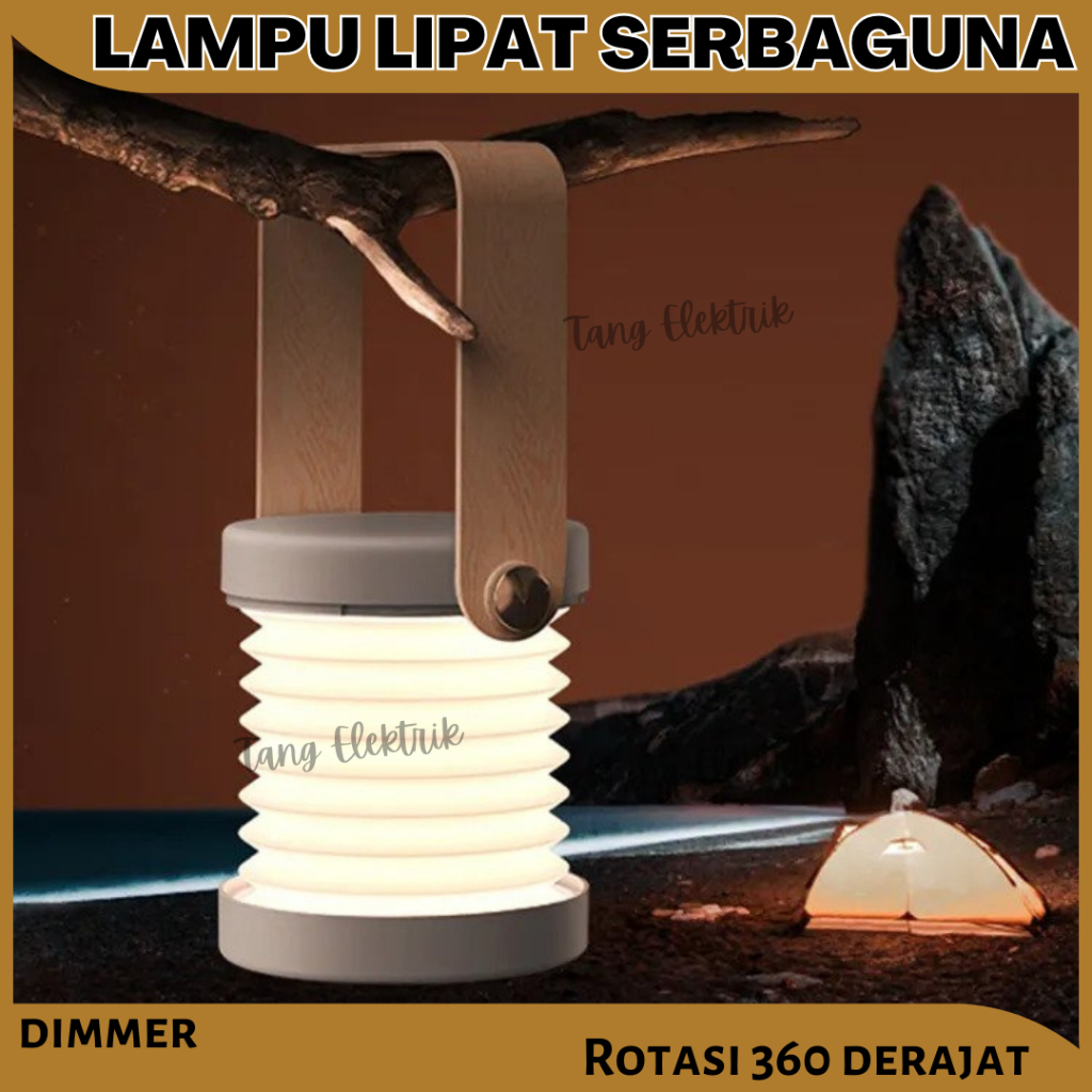 Lampu Baca LED Emergency Lamp Portable Lipat Lampu Camping Lentera Lampu Tidur Meja Serbaguna