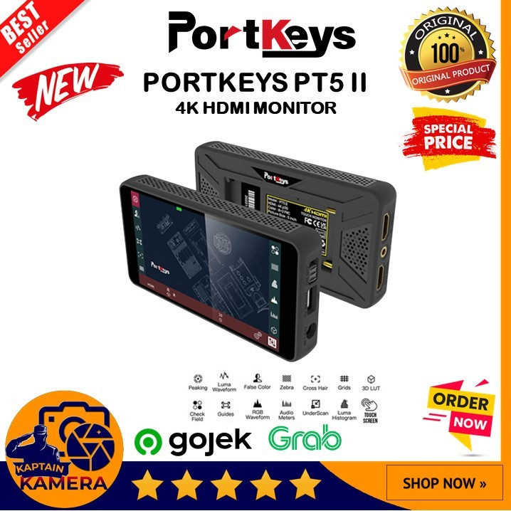 PORTKEYS PT5 II 5" 4K HDMI Touchscreen Monitor with 3D LUT Support