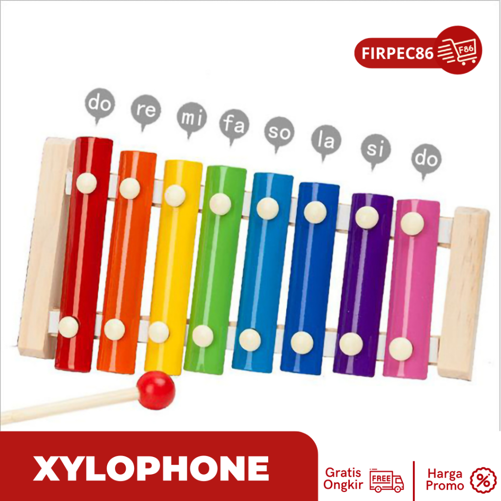 Mainan Edukasi Xylophone Alat Musik Ketukan Kayu / Mainan Kolintang / Xylophone Kayu Mainan Edukasi Anak