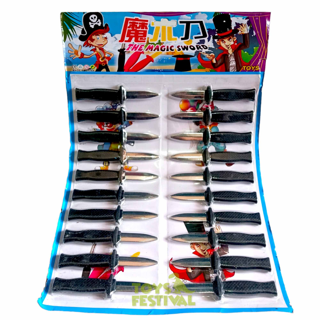 Mainan Anak Pisau Sulap Plastik Prank Magic Knife