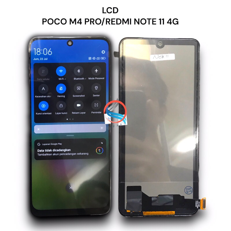 LCD Redmi Note 11/Poco M4 Pro Satu Set Touchreen Pengganti Layar Handphone Original Screen