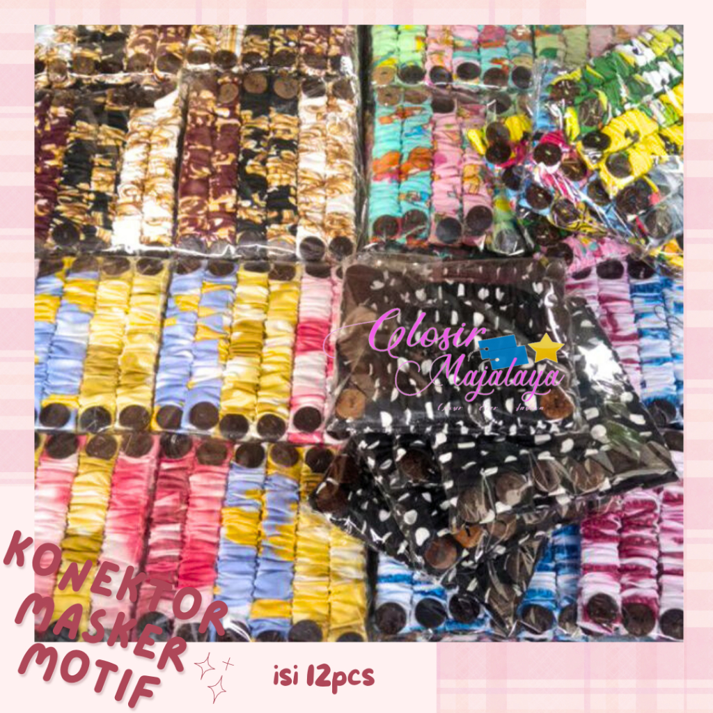 Pengait masker konektor kancing hijab / Pengait masker jilbab LUSINAN