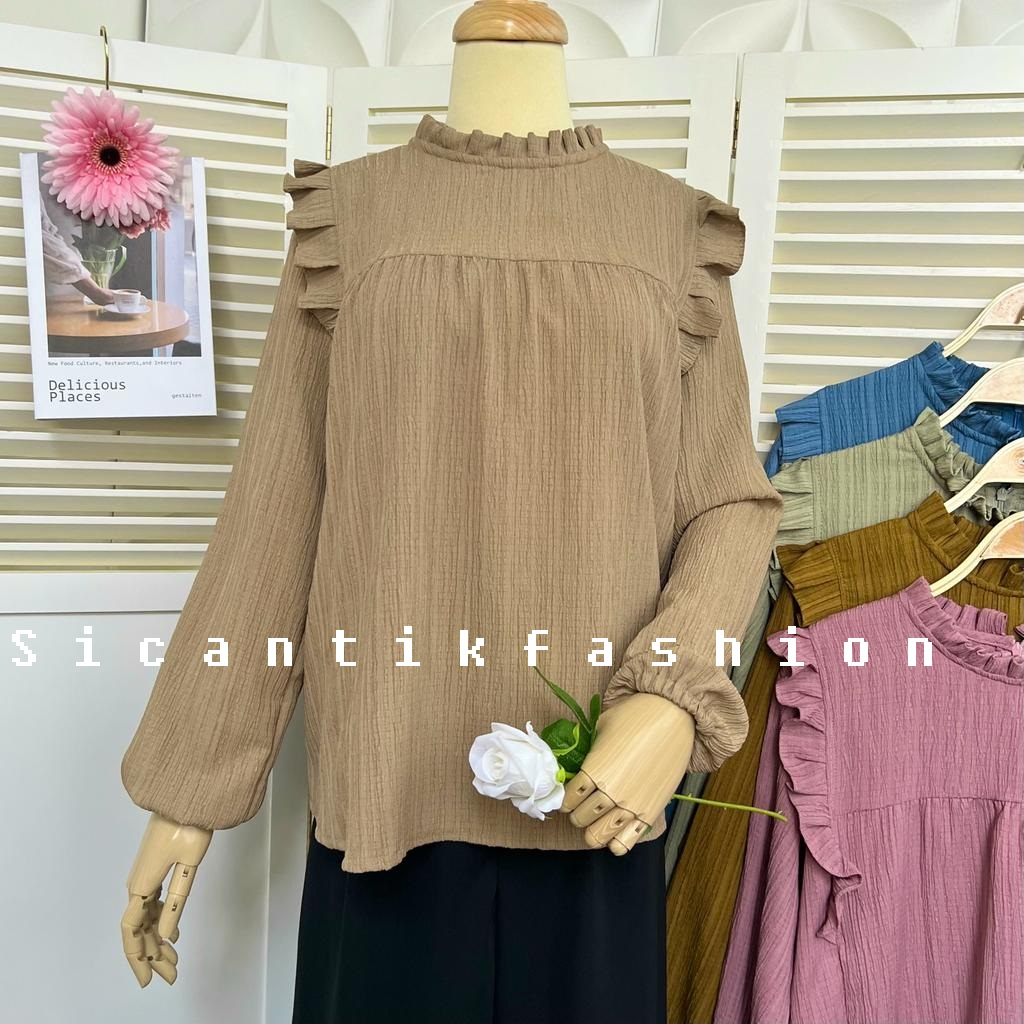 Kemeja Wanita Style Korean Bahan Adem dan lembut