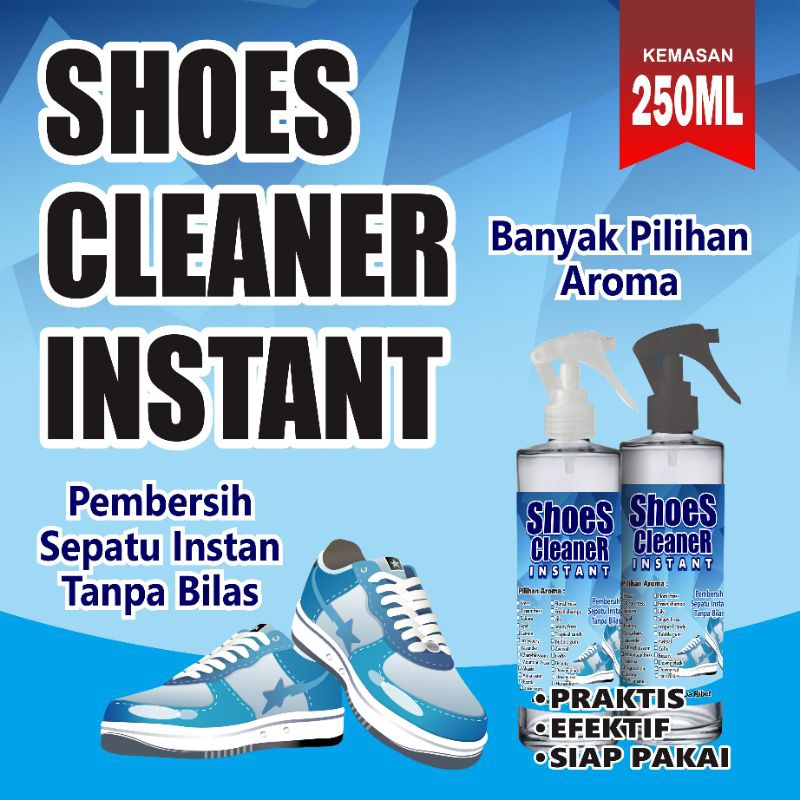 Cairan Pembersih Sepatu Instant / Shoes Cleaner aneka aroma wangi segar spray 250 ml