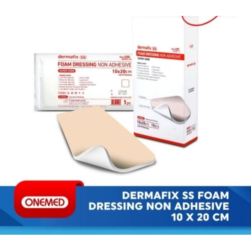 foam dermafix ss 10 x 20 cm non adhesive 1pcs