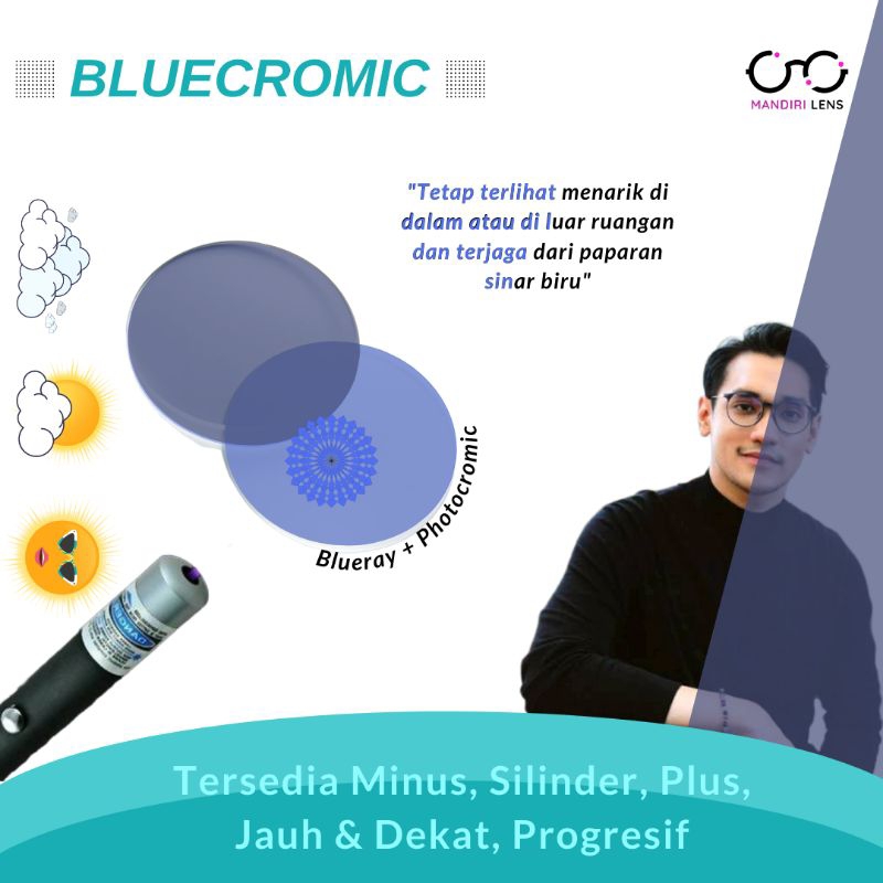 Lensa Silinder Minus Plus Bluecromic