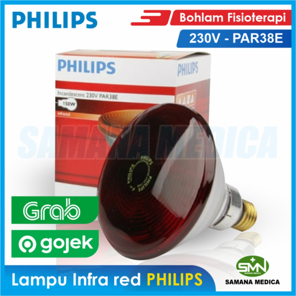 Lampu Infra red / Bohlam Fisioterapi PHILIPS 150 W / 150 WHATTS - KHUSUS GOJEK dan GRAB