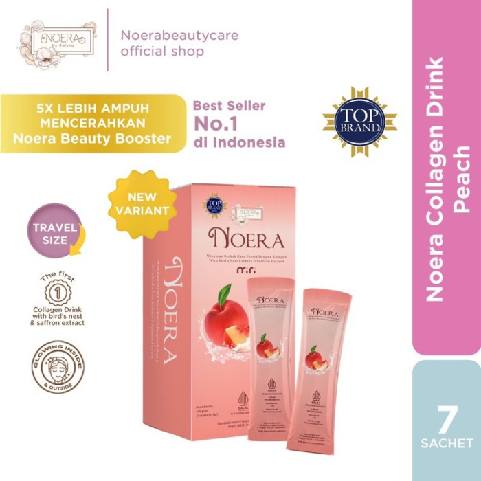 Noera Collagen Drink Mini Peach With Birdnest and Saffron Extract | Minuman Pencerah Kulit