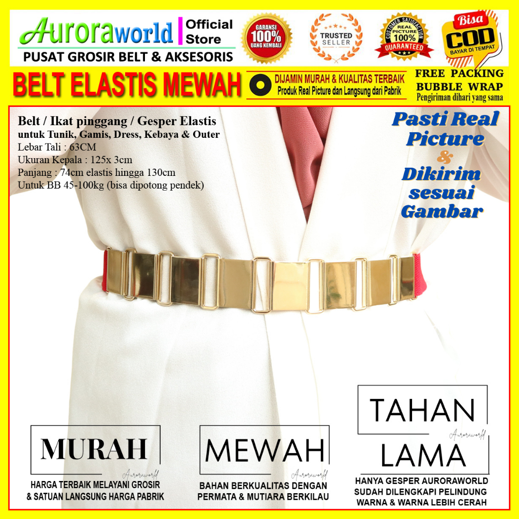 AURORAWORLD Belt cewek Gesper perempuan Ikat Pinggang wanita OBI Sabuk Mewah fashion Korea untuk Dress Tunik Gaun Terbaru