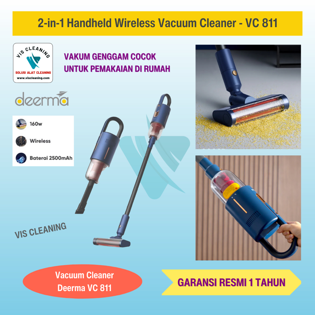 2-in-1 Handheld Wireless Vacuum Cleaner - Deerma VC 811