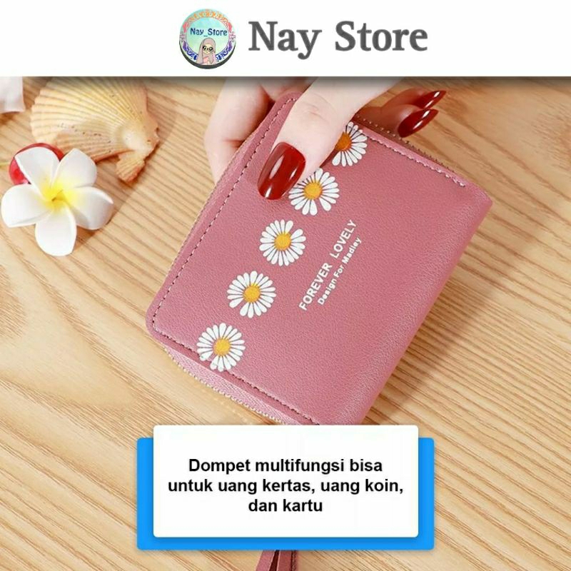 DOMPET WANITA MOTIF BUNGA DAISY | DOMPET KOIN