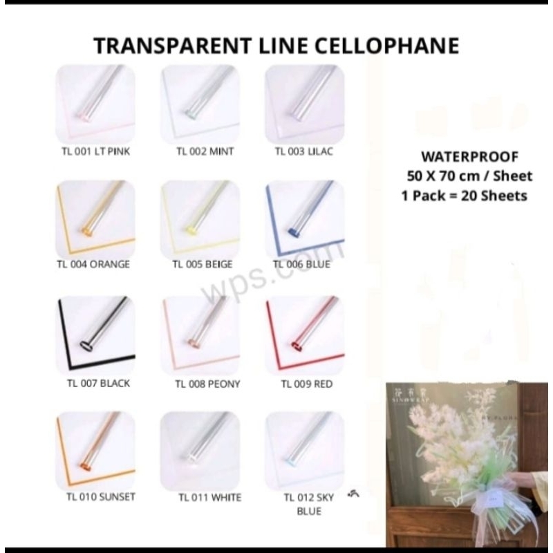 

Kertas Buket Cellophane Transparan/Flower Wraping Buket(WAJIB BELI KARDUS PACKING)