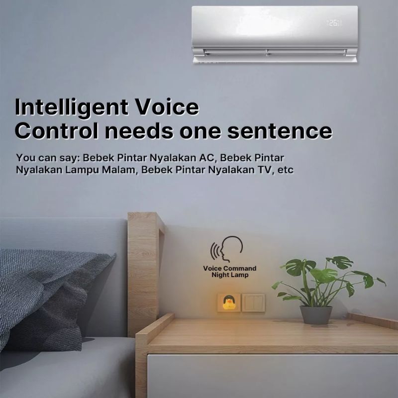 Ripple bebek pinter R1 USB Smart Al Remote TV AC Night Lamp