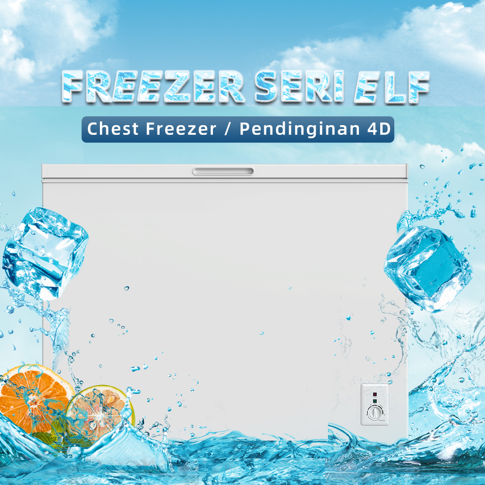 Changhong Chest Freezer FCF336DW Kapasitas 280 Liter (Fast Freezing) (Design Look Minimalis) ( Big Capacity) (Voltase Yang Stabil)