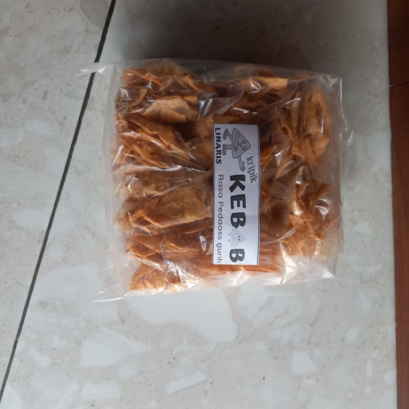 

kripik kebab kemasan 20 x 10gram