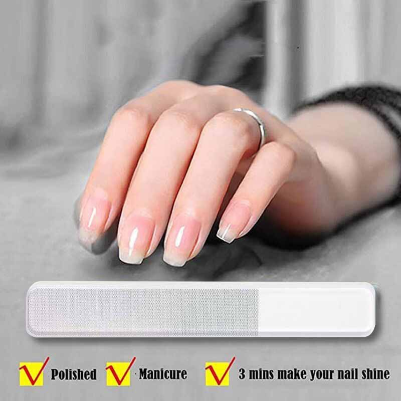 KIKIR PENGKILAP KUKU KACA TRANSPARAN ALAT PENGKILAP KUKU ASAHAN KUKU / NANO NAIL FILE BUFFER MANICURE PEDICURE