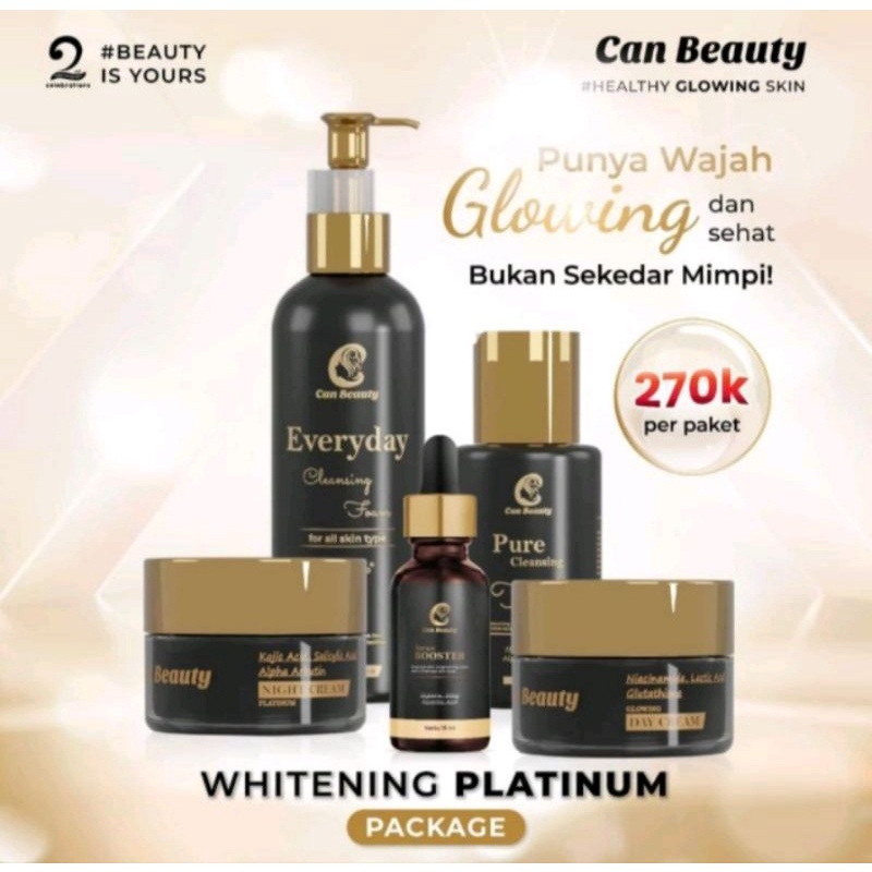 𝗖𝗮𝗻 𝗕𝗲𝗮𝘂𝘁𝘆 𝗦𝗸𝗶𝗻𝗰𝗮𝗿𝗲 𝗕𝗣𝗢𝗠 Canbeauty Official Paket Whitening Platinum Glowing