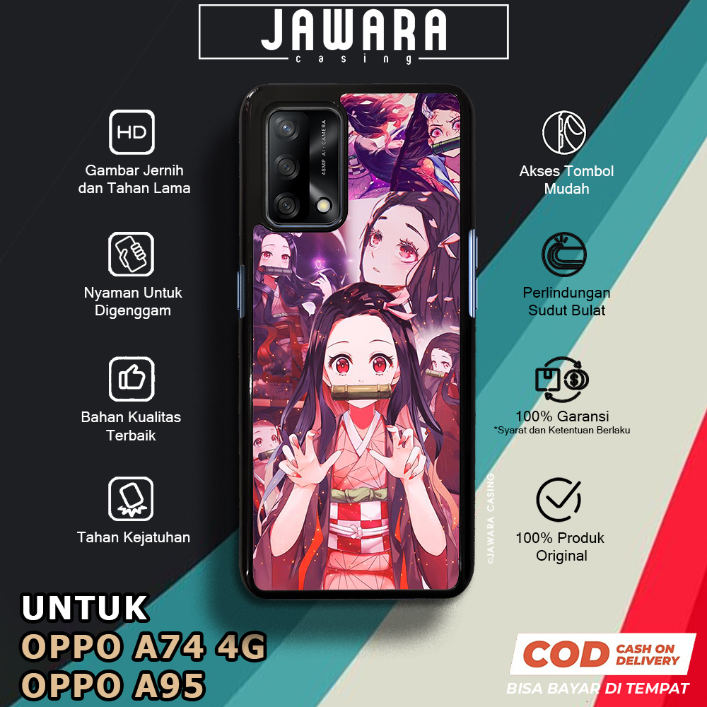 Case Oppo A74 4G A95 Casing Oppo A74 4G A95 Jawara Casing [DMSL] Case Glossy Case Aesthetic Custom C