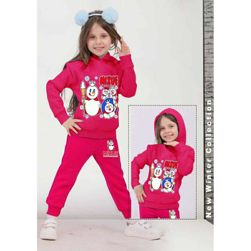 Setelan anak perempuan gambar mixue