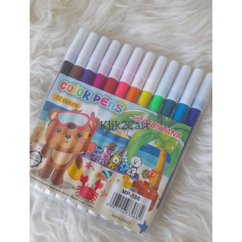 

Spidol warna montana 1 set isi 12 warna
