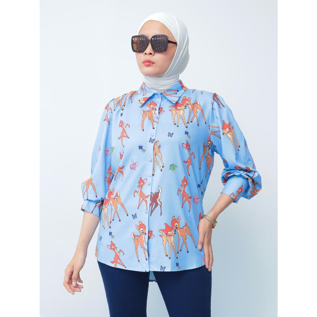 Kemeja Oversize Motif Deer - 2301.02.055