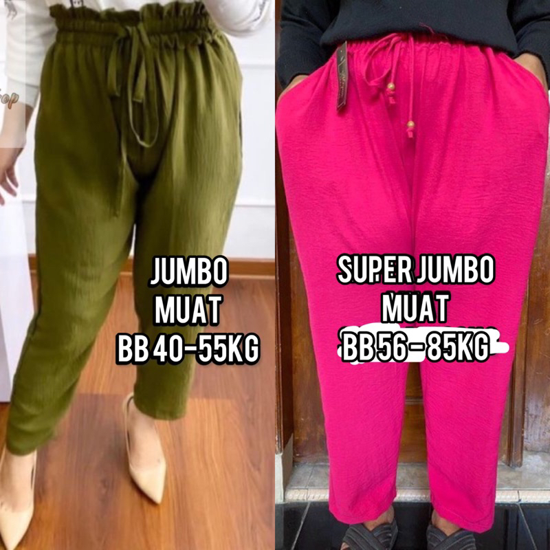 BAGGY PANTS JUMBO CRINKLE AIRFLOW PREMIUM/LUNA PANTS CRINGKEL BB 40/80 KG/CELANA BAGGY CRINGKEL UNTUK BB 40/80 KG JUMBO