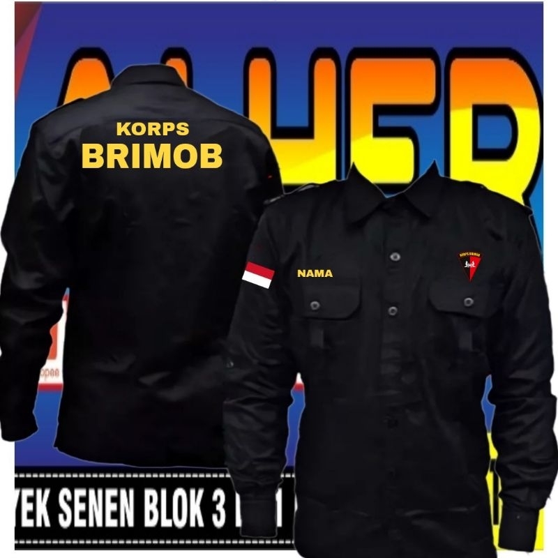 kemeja korps Brimob baju korps Brimob seragam korps Brimob kemeja kerja korps Brimob seragam kerja k