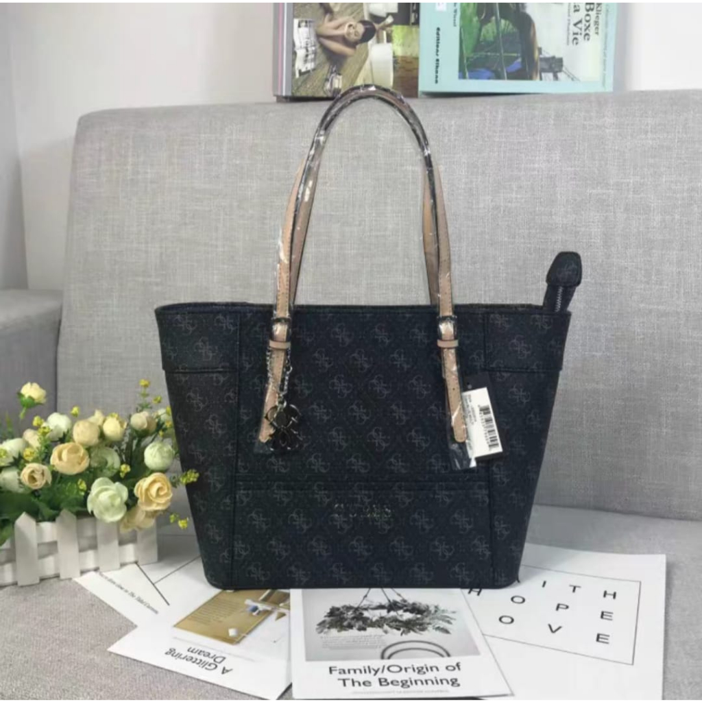 TOTE BAG GUESS DELANEY -SHOULDERBAG IMPORT -TAS BAHU WANITA#27893