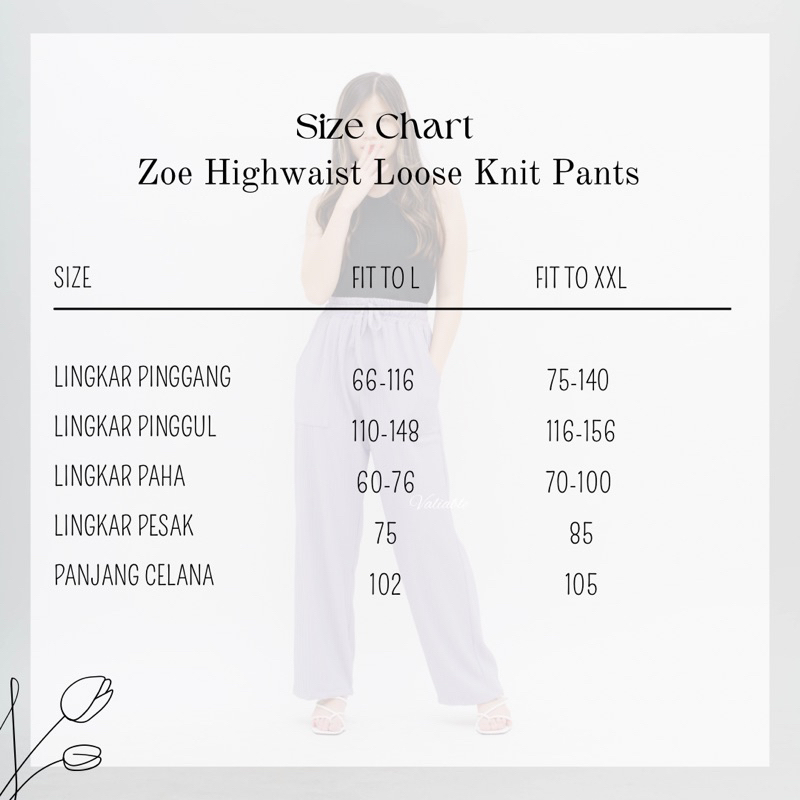 (M-XXL) Zoe Highwaist Loose Knit Pants Valiable