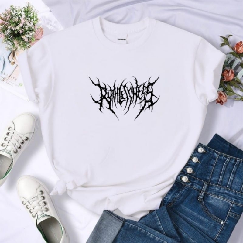 Kaos wanita atasan wanita distro lengan pendek kaos oblong cewek baju perempuan harajuku rl