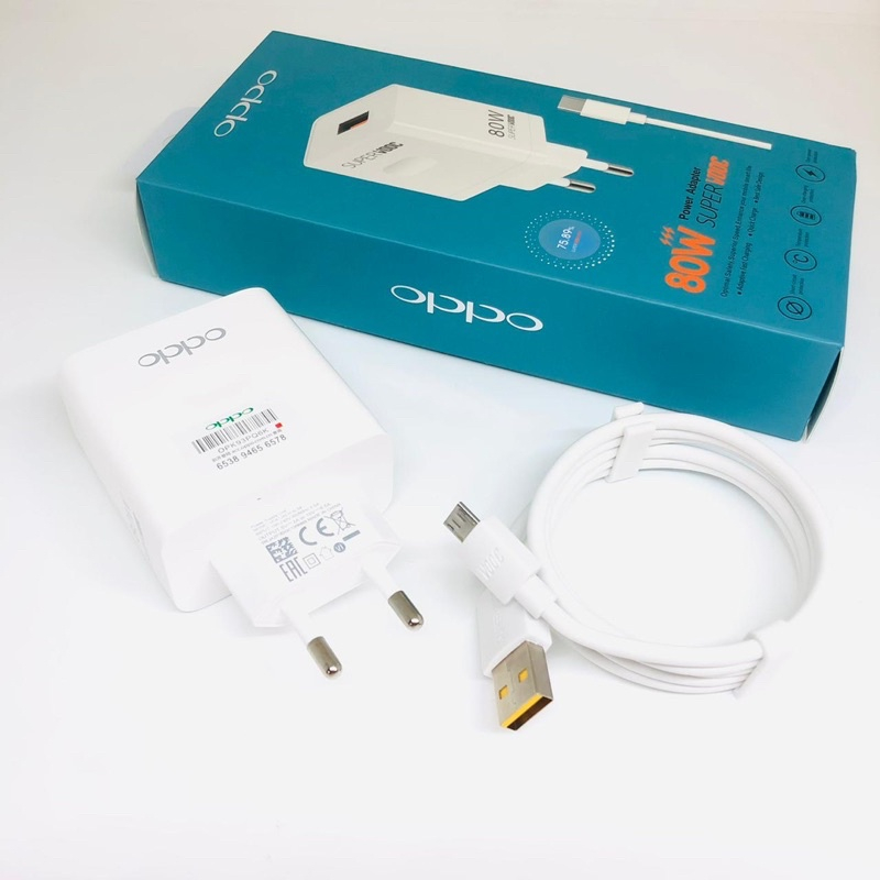 CHARGER OPPO RENO 8 5G A77S MICRO TYPE C CHARGING CASAN 80W TC SUPER VOOC 100% ORIGINAL