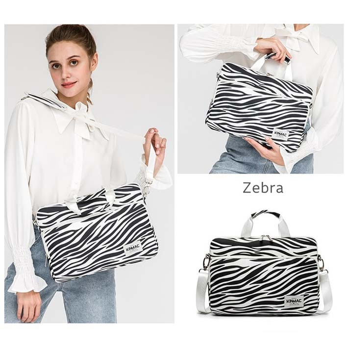 Tas Laptop Macbook KINMAC longstrap mountain zebra pattern 13 14 15 16inch