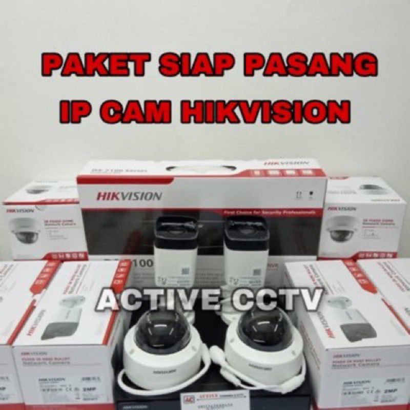 PROMO PAKET 4 CAMERA CCTV IP CAM HIKVISION NVR 8CH