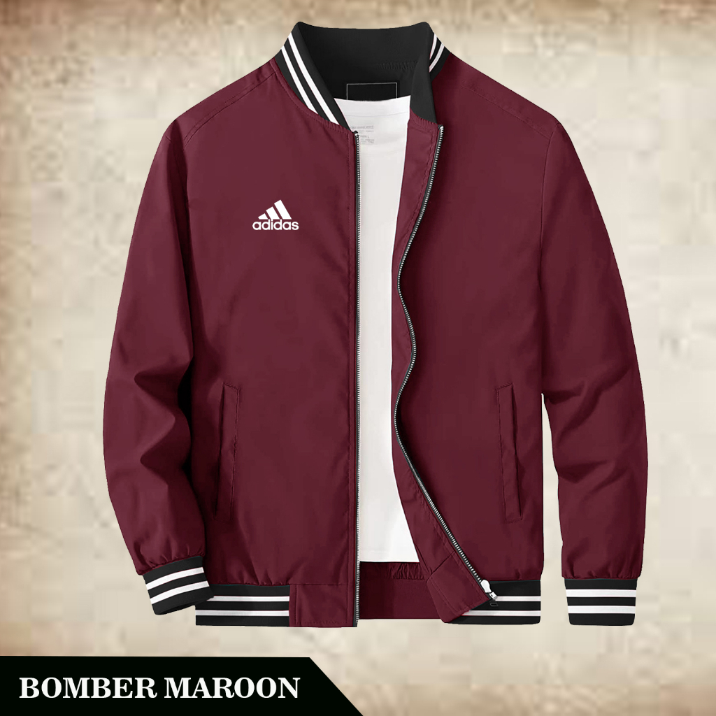 Jaket Pria Adidas Bahan Poly Taslan / Jaket Urband Pria Original / Jaket Terbaru Bisa Custom Logo Da