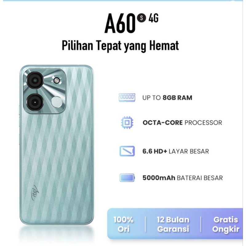 ITEL A60S 4/64 | 4/128  GARANSI RESMI