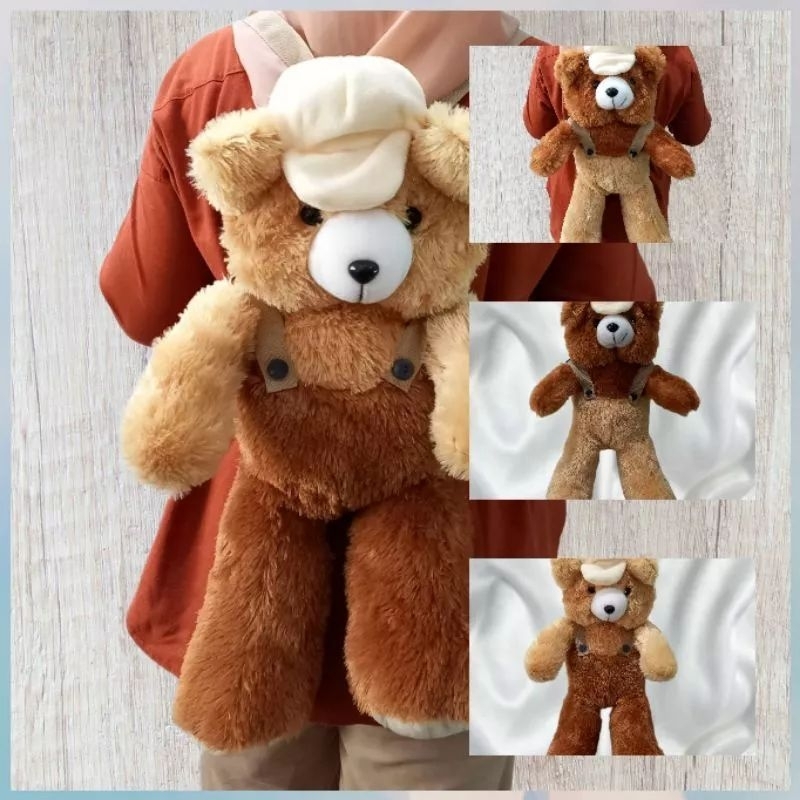 Tas ransel karakter beruang tas boneka beruang lucu realpict dewasa dan remaja