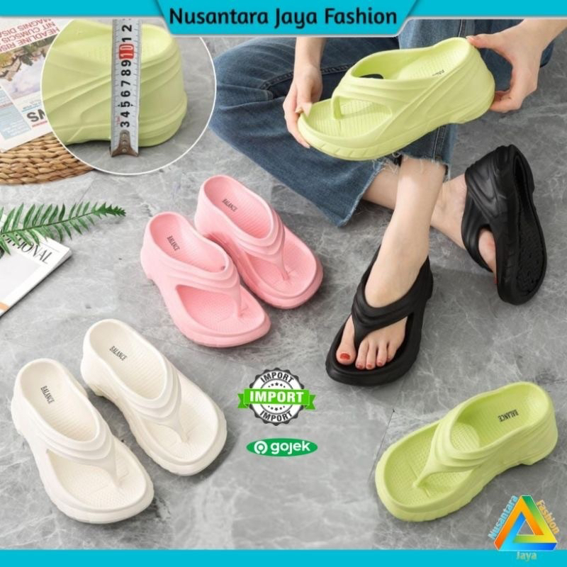 9CM Sandal WEDGES Wanita Korea Style Balance E8080