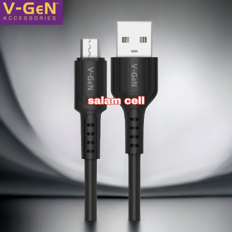 Kabel Data Micro Usb V-Gen VCB-21 3A Faat Charging Original Vgen Garansi Resmi