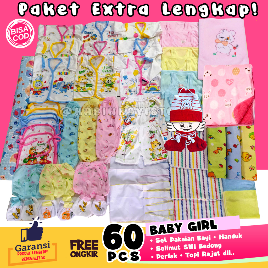 Paket Lahiran Promo 49 Pcs Paket Murah Baju Bayi New Born