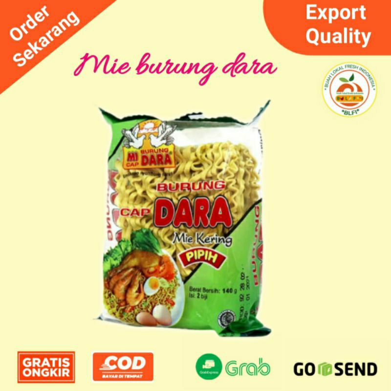 

MIE BURUNG DARA SATU BUNGKUS ISI 2 ( 140gr )