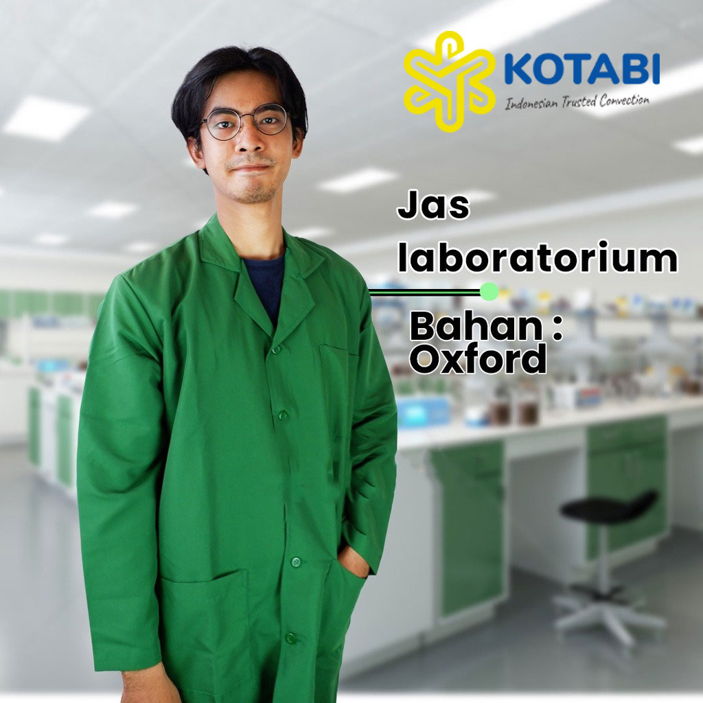 KOTABI - Jas lab, Jas Laboratorium Lengan Panjang Hijau Fuji,Baju Lab