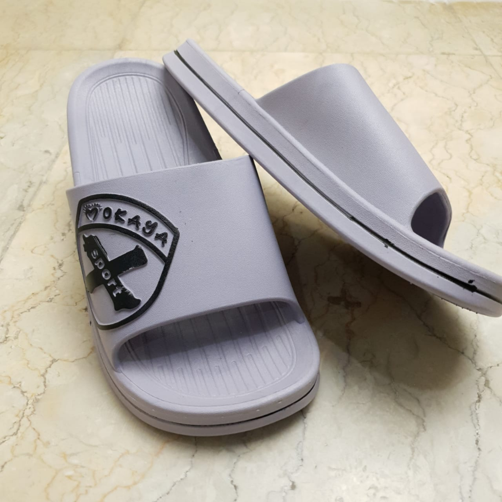 Sandal Slop Karet PCU Pria Motif Mokaya Sport Shield MKY 8869-30 40-44