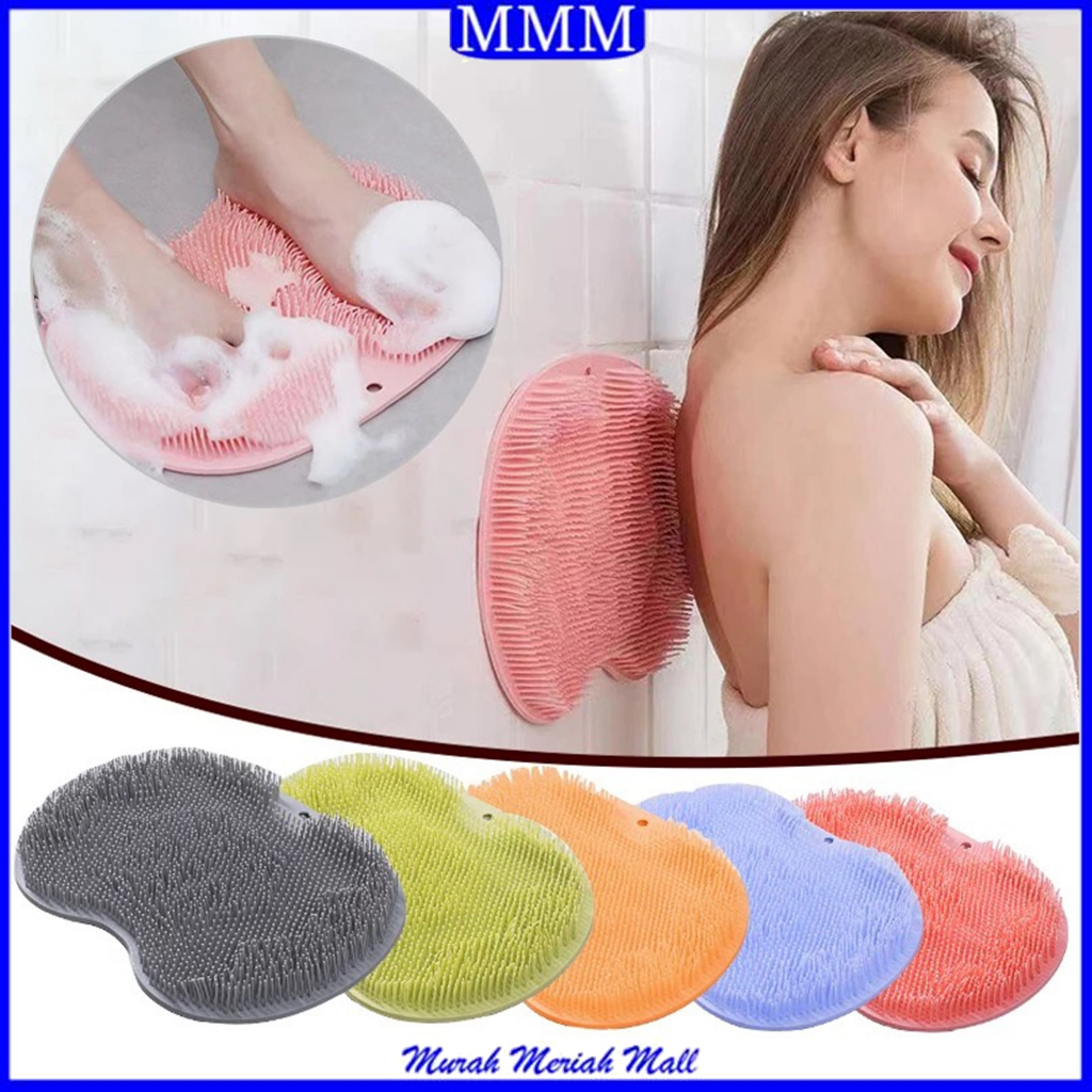 MMM Sikat punggu Tempel Body Scrubber Alat Pembersih Punggung Sikat Badan Silikon Alat Exfoliating Silikon Import