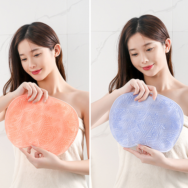 MMM Sikat punggu Tempel Body Scrubber Alat Pembersih Punggung Sikat Badan Silikon Alat Exfoliating Silikon Import